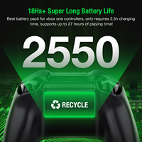 BEBONCOOL 2x2550mAh ładowalny akumulator bezprzewodowa ładowarka gamepadów do kontrolera Xbox One/Xbox One X/S/Xbox Elite 2